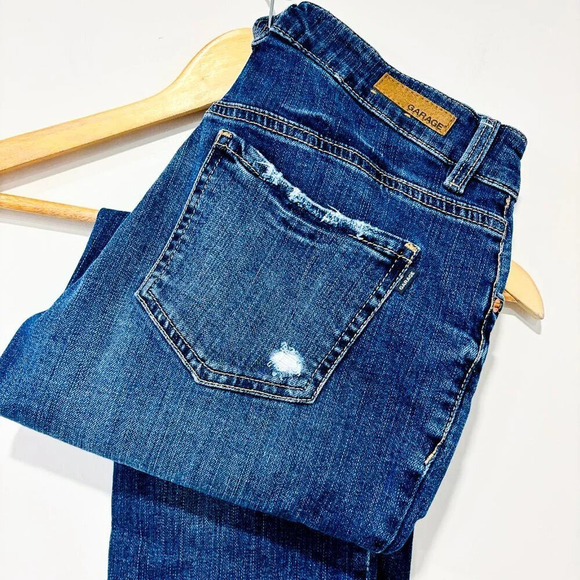 GARAGE Dark blue distressed jeans - Picture 12 of 13